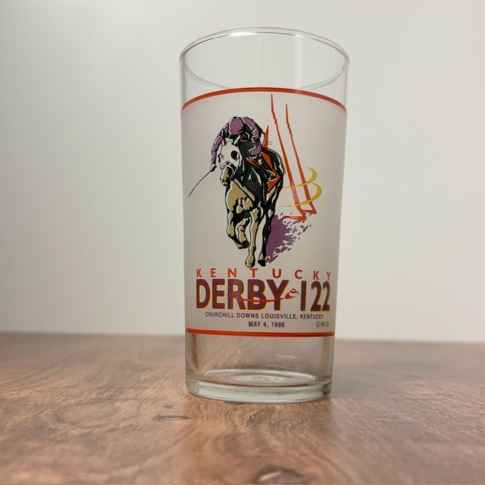 1996 Kentucky Derby 122 Official Mint Julep Glass Churchill Downs Louisville